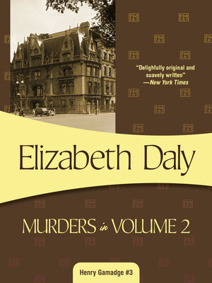 cover image of Murders in Volume 2